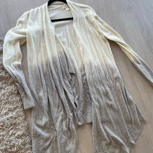 Barefoot Dreams Bamboo Ombré Cardigan Gray Skies S/M EUC